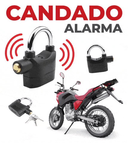 CANDADO DE SEGURIDAD CON ALARMA MOTOS BICICLETAS PUERTAS ETC