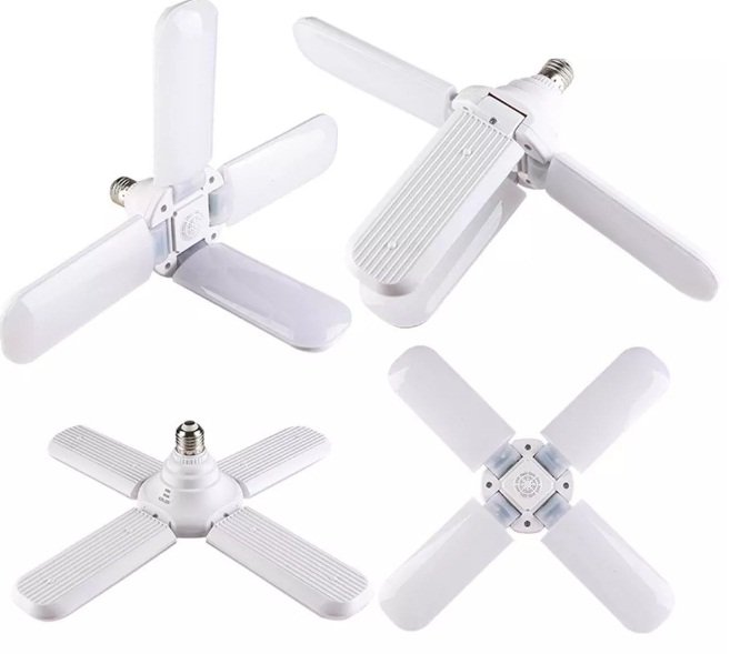 LAMPARA LED AHORRADORA 4 ASPAS