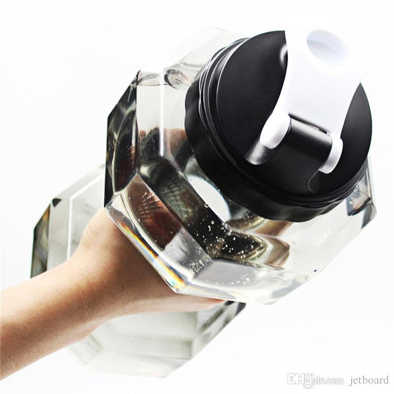 TERMO BOTELLA AGUA EN FORMA PESA 1.5litros mancuerna colores - Imagen 5