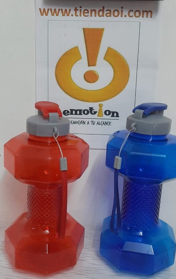 TERMO BOTELLA AGUA EN FORMA PESA 1.5litros mancuerna colores - Imagen 7