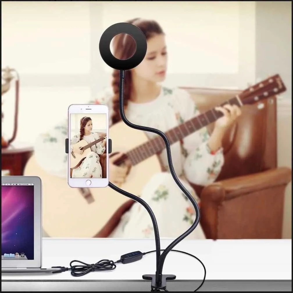 ARO DE LUZ CON GANCHO PORTA CELULAR flexible - Imagen 11