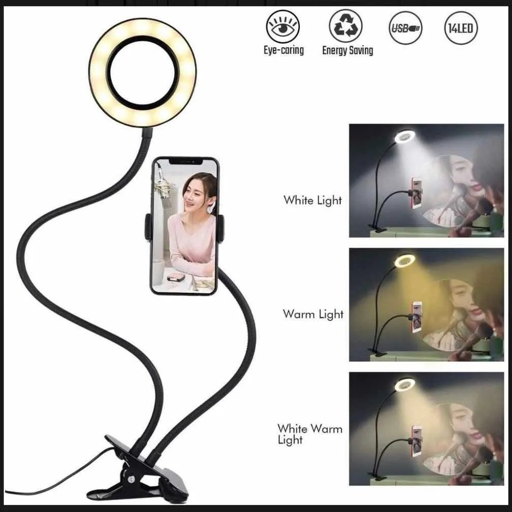 ARO DE LUZ CON GANCHO PORTA CELULAR flexible - Imagen 12