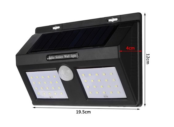 LAMPARA SOLAR DOBLE LED CON SENSOR - RECARGABLE - Imagen 7