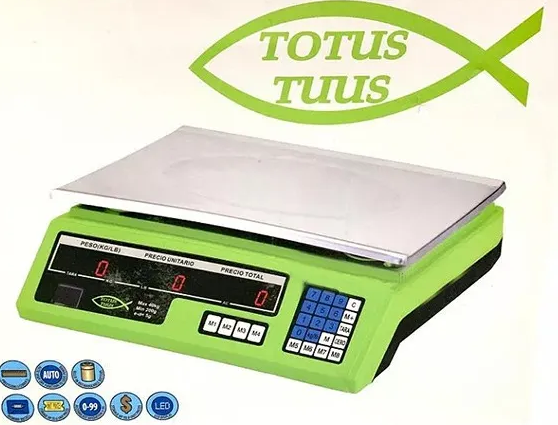 BASCULA TIPO GRAMERA 40KL digital recargable tottus - Imagen 4