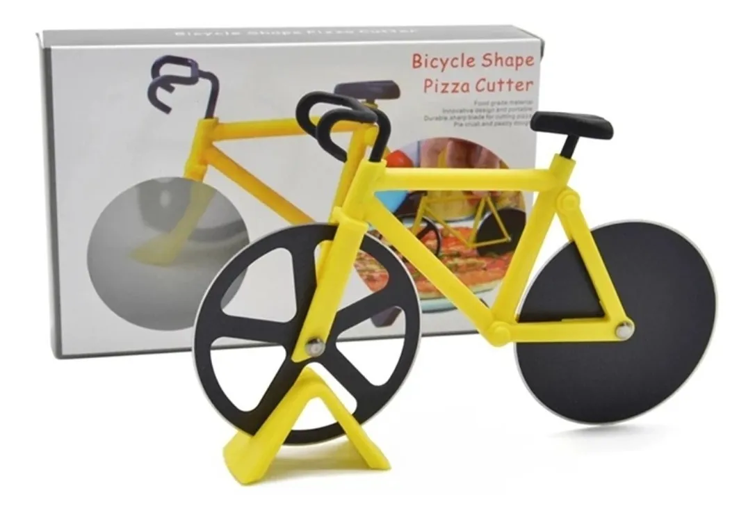 Cortador de pizza para bicicleta LKY amarillo