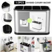 PORTACUBIERTOS LUJO METAL cromado SURFACE 7007 cutlery buket