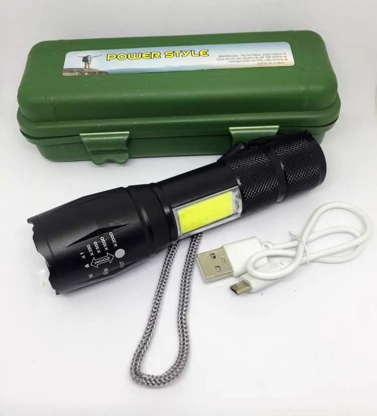 LINTERNA CAMPING TACTICA T6-30 Recargable Ultra Light