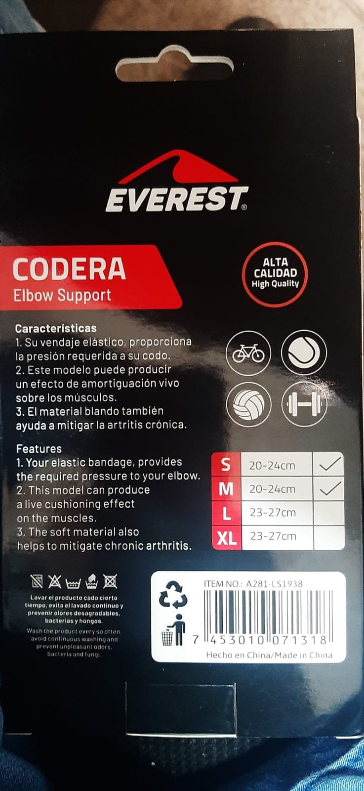 FAJA CODERA EVEREST ELBOW SUPPORT - Imagen 6