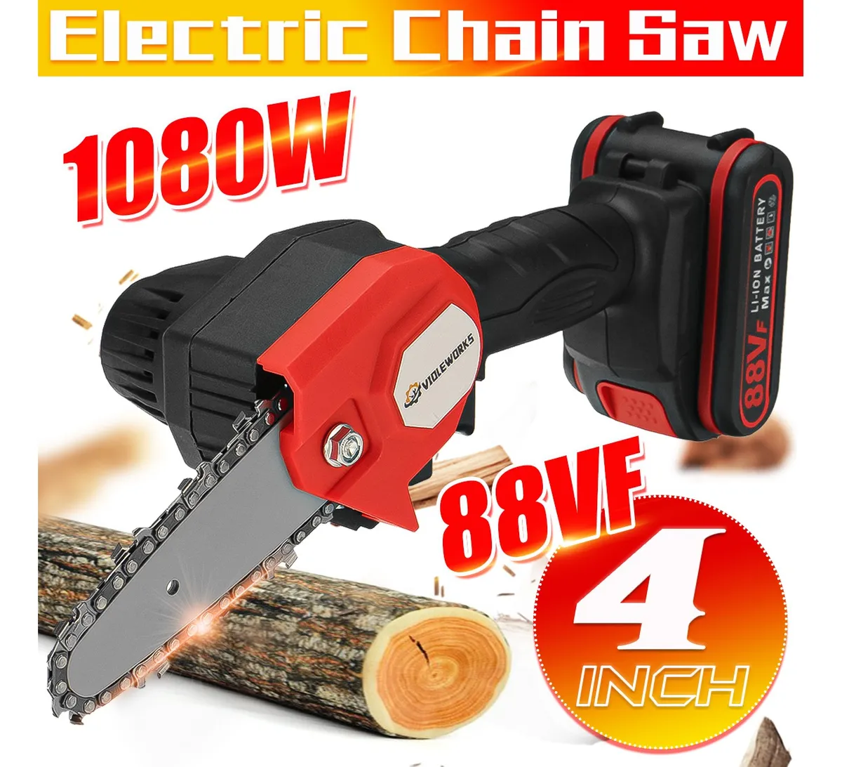 MOTOSIERRA ELECTRICA CADENA RECARGABLE - Imagen 4