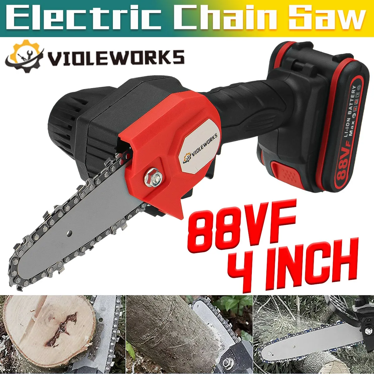 MOTOSIERRA ELECTRICA CADENA RECARGABLE - Imagen 5