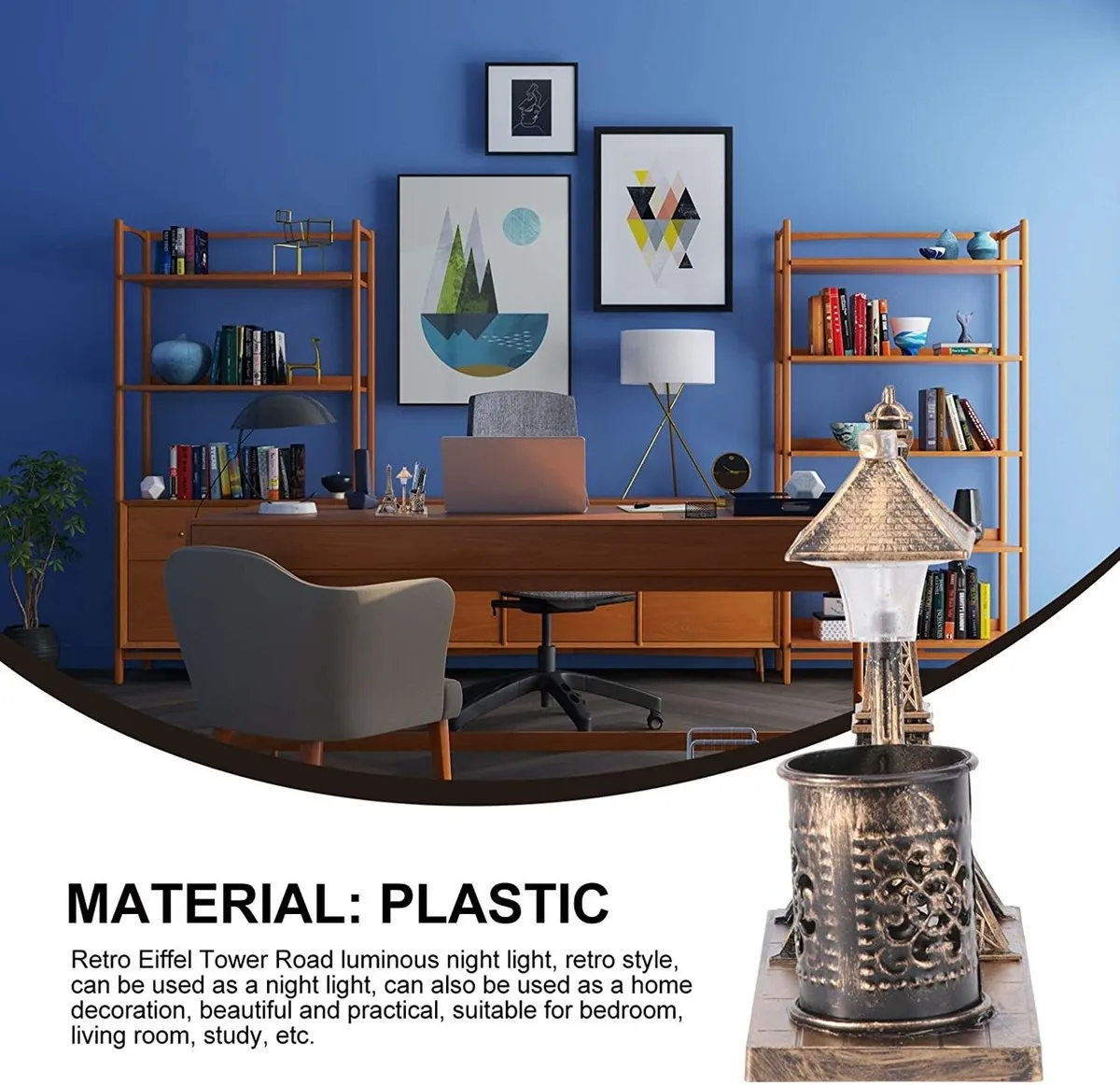 CAJA TORRE EIFFEL LAMPARA ESCRITORIO - Imagen 3