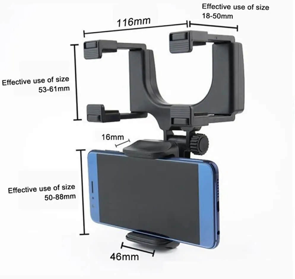 GANCHO SOPORTE CELULAR ESPEJO RETROVISOR - Imagen 5