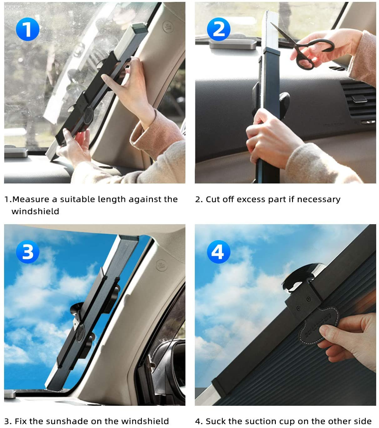 PARASOL RETRACTIL PARA CARRO 4S Car sun shade - Imagen 5