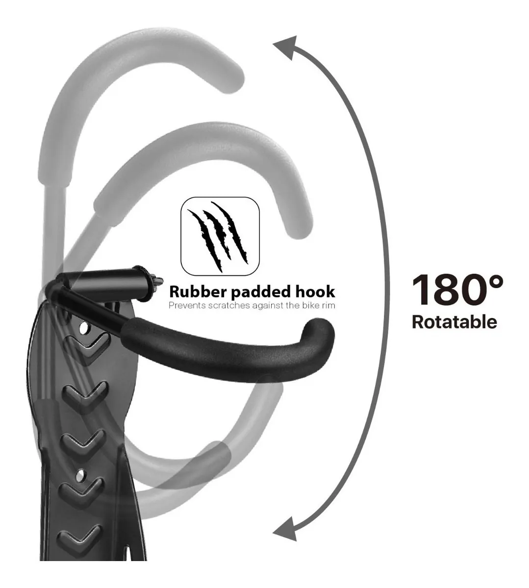 SOPORTE ACERO PARED GANCHO PORTA BICICLETA - Imagen 5