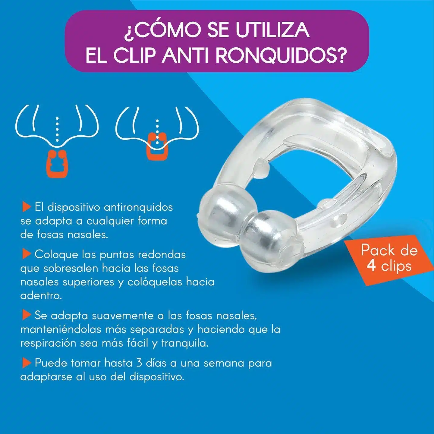 DISPOSITIVO ANTIRONQUIDO N0se clip 2X25MIL - Imagen 5