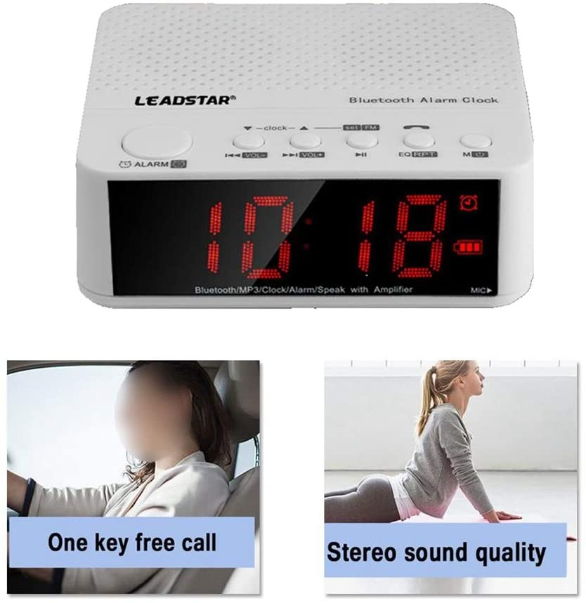 Reloj Despertador Altavoz Bluetooth Recargable Micro Sd Mp3 - Imagen 5