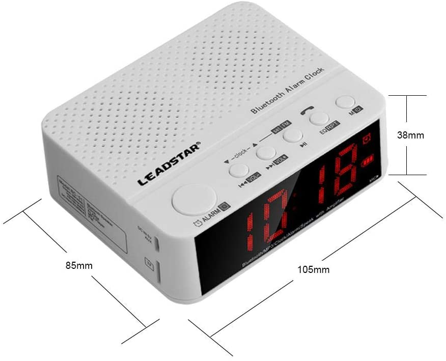 Reloj Despertador Altavoz Bluetooth Recargable Micro Sd Mp3 - Imagen 7