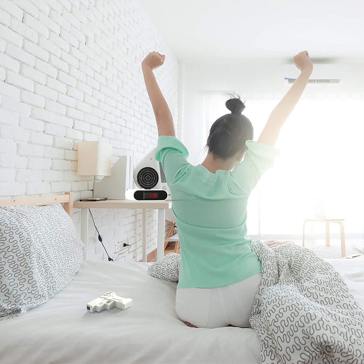 RELOJ DESPERTADOR GUNALARMA LENTE clock bf1821 - Imagen 3