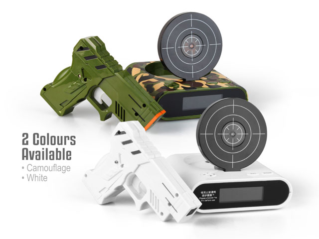 RELOJ DESPERTADOR GUNALARMA LENTE clock bf1821