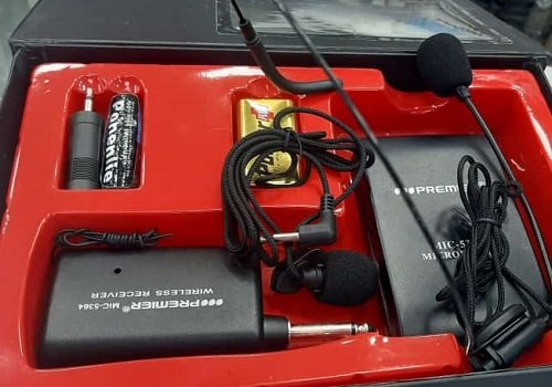 MICROFONO INHALAMBRICO ESTEREO SOLAPA Premier mic-5364 15a30m - Imagen 2