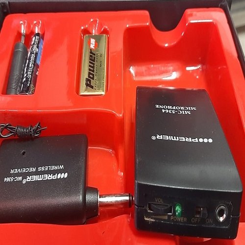 MICROFONO INHALAMBRICO ESTEREO SOLAPA Premier mic-5364 15a30m - Imagen 3