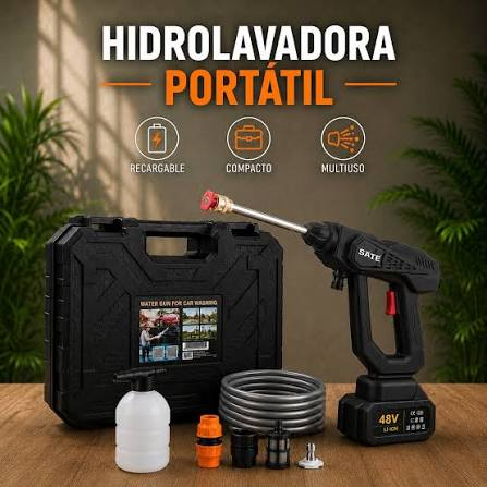HIDROLAVADORA INHALAMBRICA PORTATIL 2Pilas boquilla 6chorros - Imagen 14