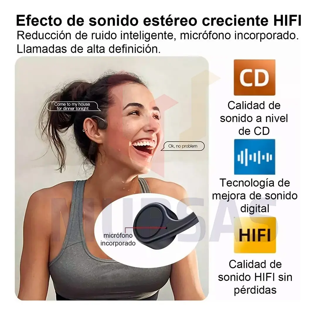 AURICULAR OSEO G2 Bluetooth 5,1 TWS Sport T arjeta SD - Imagen 9
