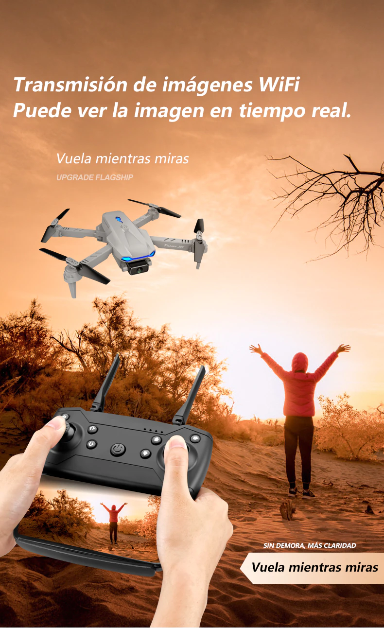 DRONE HF 2Cámara Wifi HF tipo economico para smarphone tipo s89 - Imagen 7