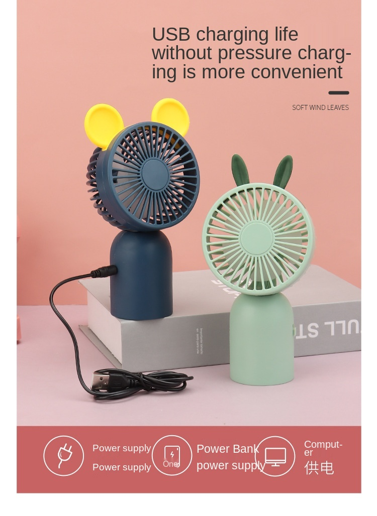 VENTILADOR PERSONAL RECARGABLE USB mano diandi sq2240 - Imagen 4