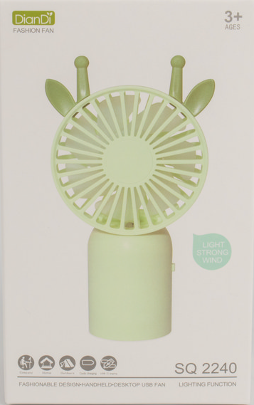 VENTILADOR PERSONAL RECARGABLE USB mano diandi sq2240 - Imagen 8