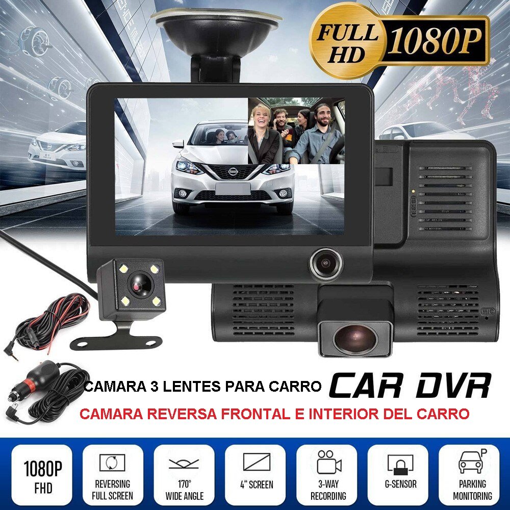 CÁMARA AUTO PORTATIL 3 LENTES JIANGENG full hd 1080p jg-x001
