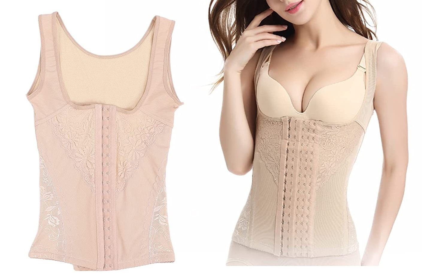 FAJA PANTS ABDOMEN MOLDEADORA body sculping camel vest - Imagen 11