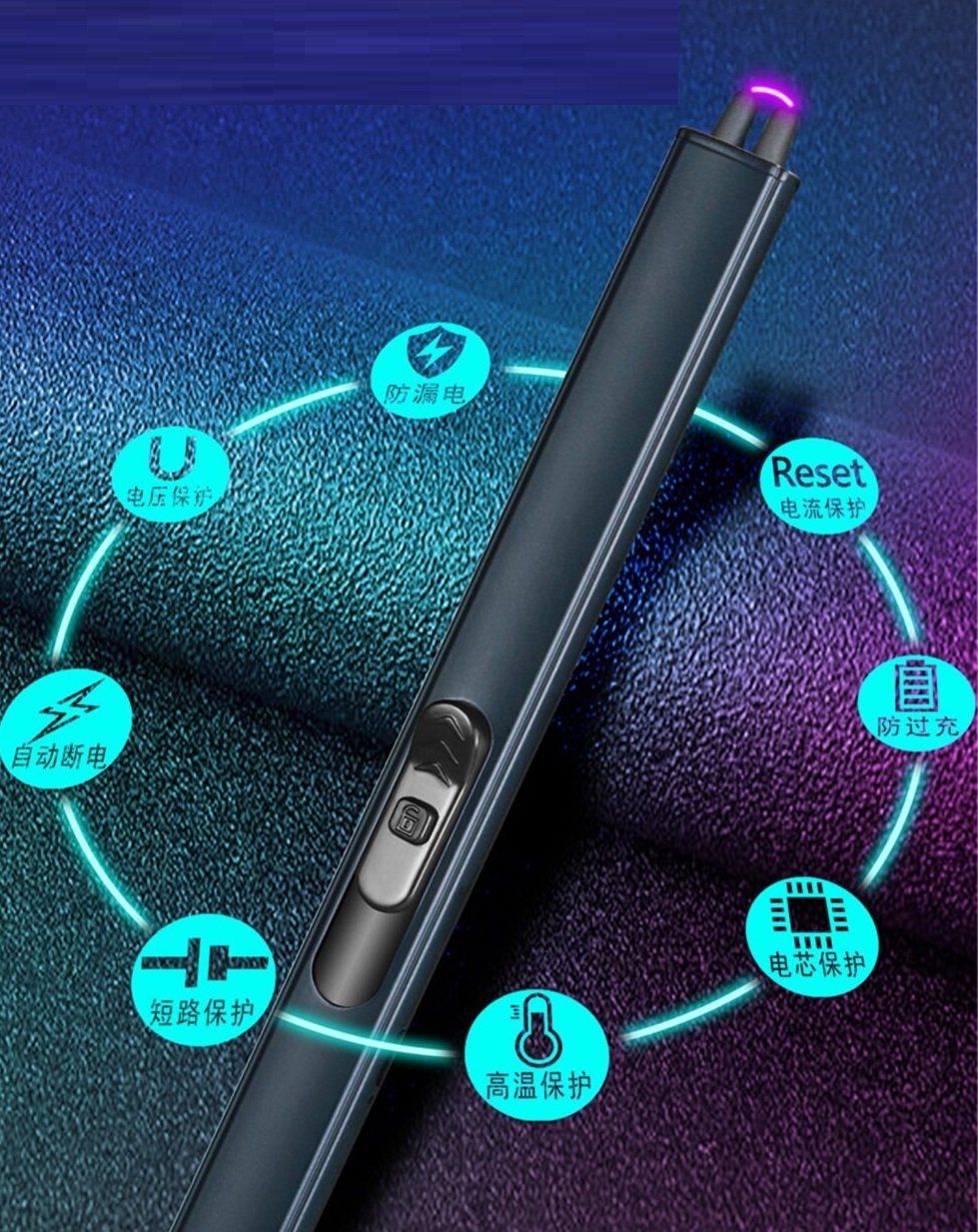 ENCENDEDOR DE LUJO ARCO DE PLASMA recargable usb jl866-2 - Imagen 4