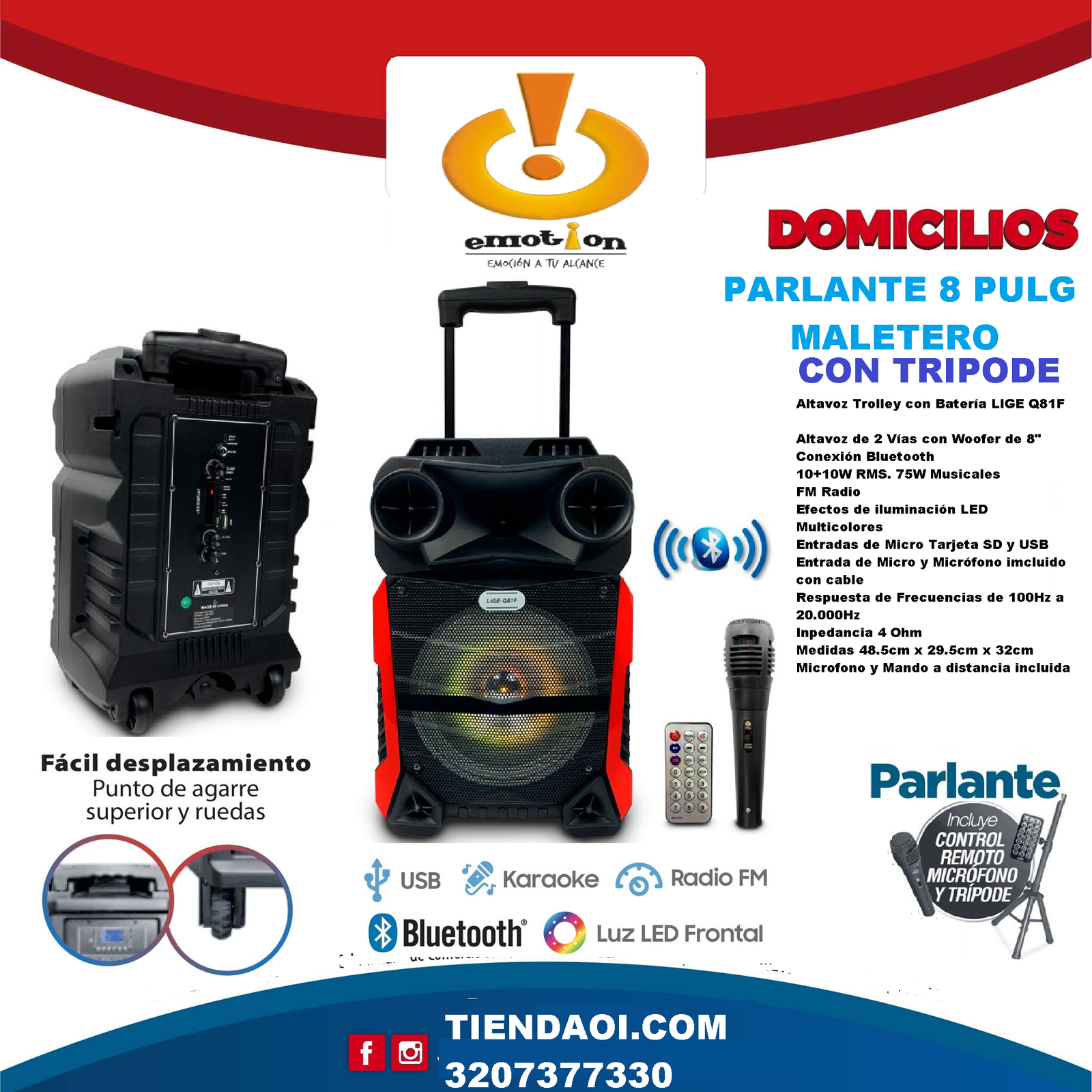 PARLANTE CABINA HAVA 8" HV-Q8F spk - Imagen 2