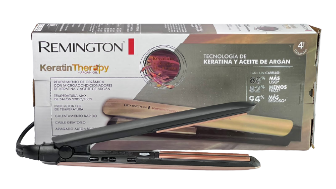 PLANCHA CABELLO tipo REMMINTONG Keratina Y Aceite De Argán Genérica - Imagen 3