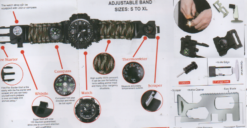 RELOJ TACTICO SUPERVIVENCIA g6 - Imagen 12