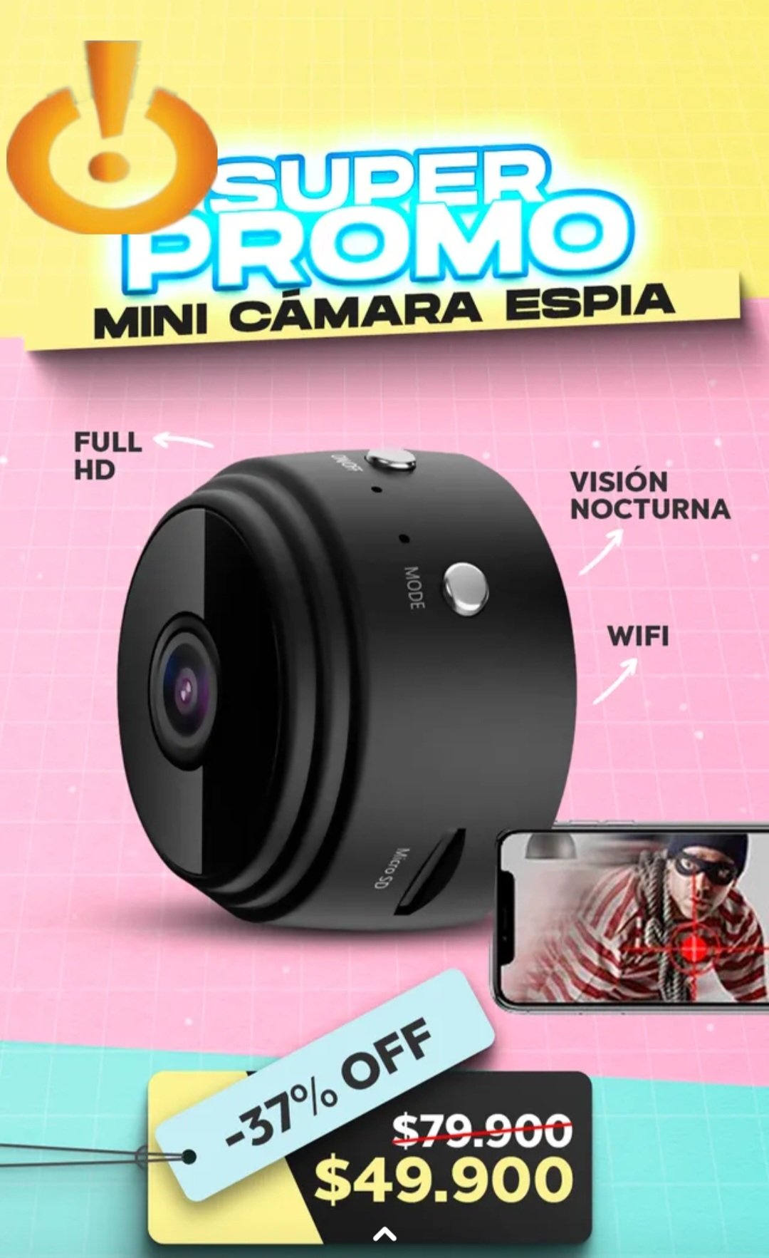 CAMARA MINI a9 WIFI SEGURIDAD microsd - Imagen 17