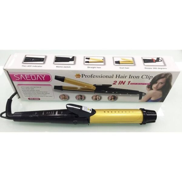 PLANCHA Y RIZADORA 2EN1 SD668 Saeday