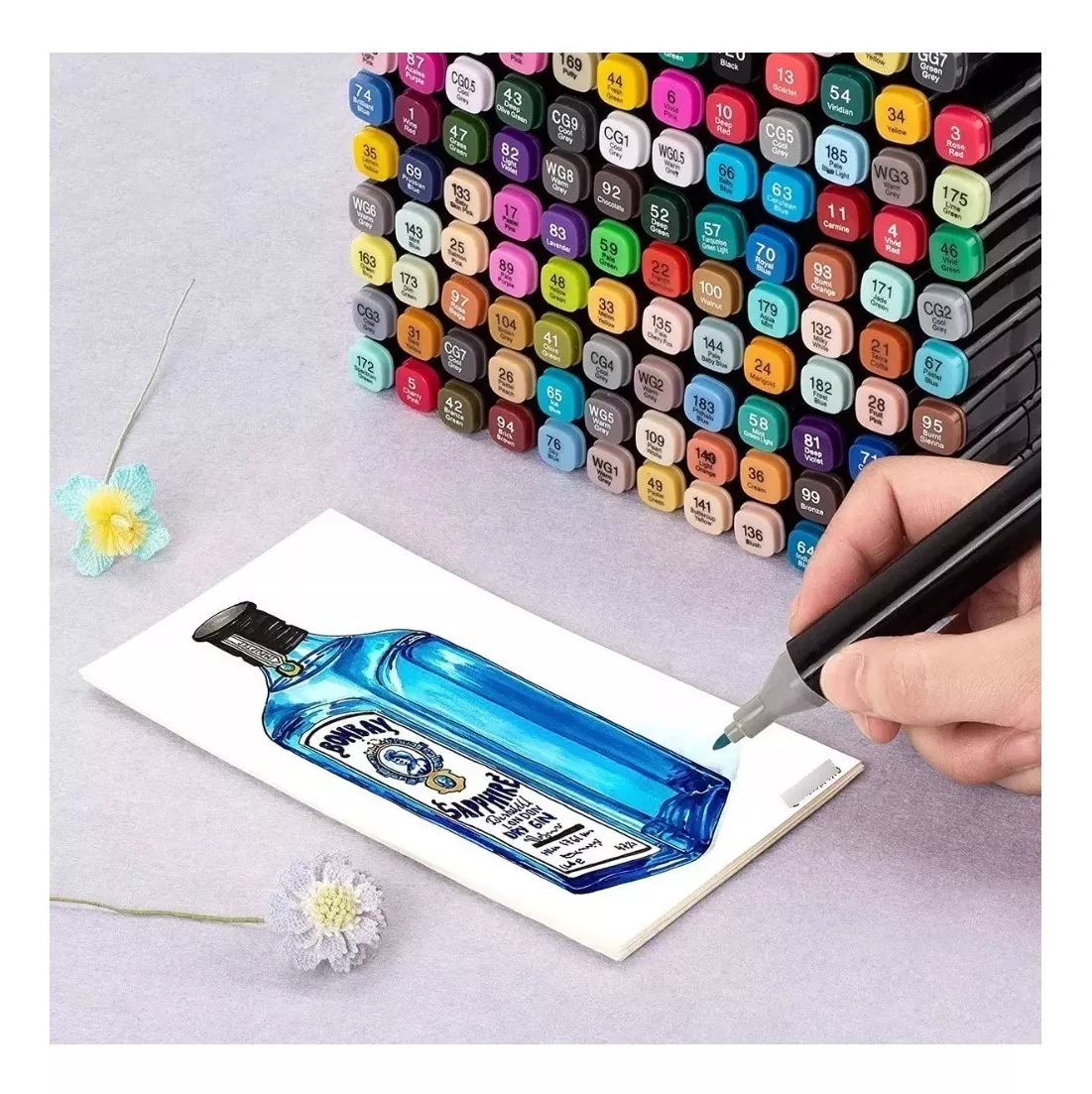 LAPIZ Marcador por 24pcs un kit estuche doble punta touch - Imagen 3