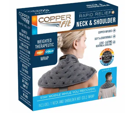 MASAJEADOR Cobre Fit Rapid Relief + Envoltura terapéutica ponderada para cuello y hombros - Imagen 2