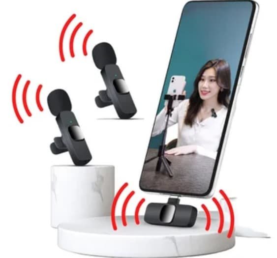 MICROFONO Doble Inalámbrico de Solapa Para iPhone y Android - Imagen 3