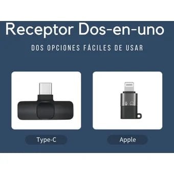 MICROFONO Doble Inalámbrico de Solapa Para iPhone y Android - Imagen 4