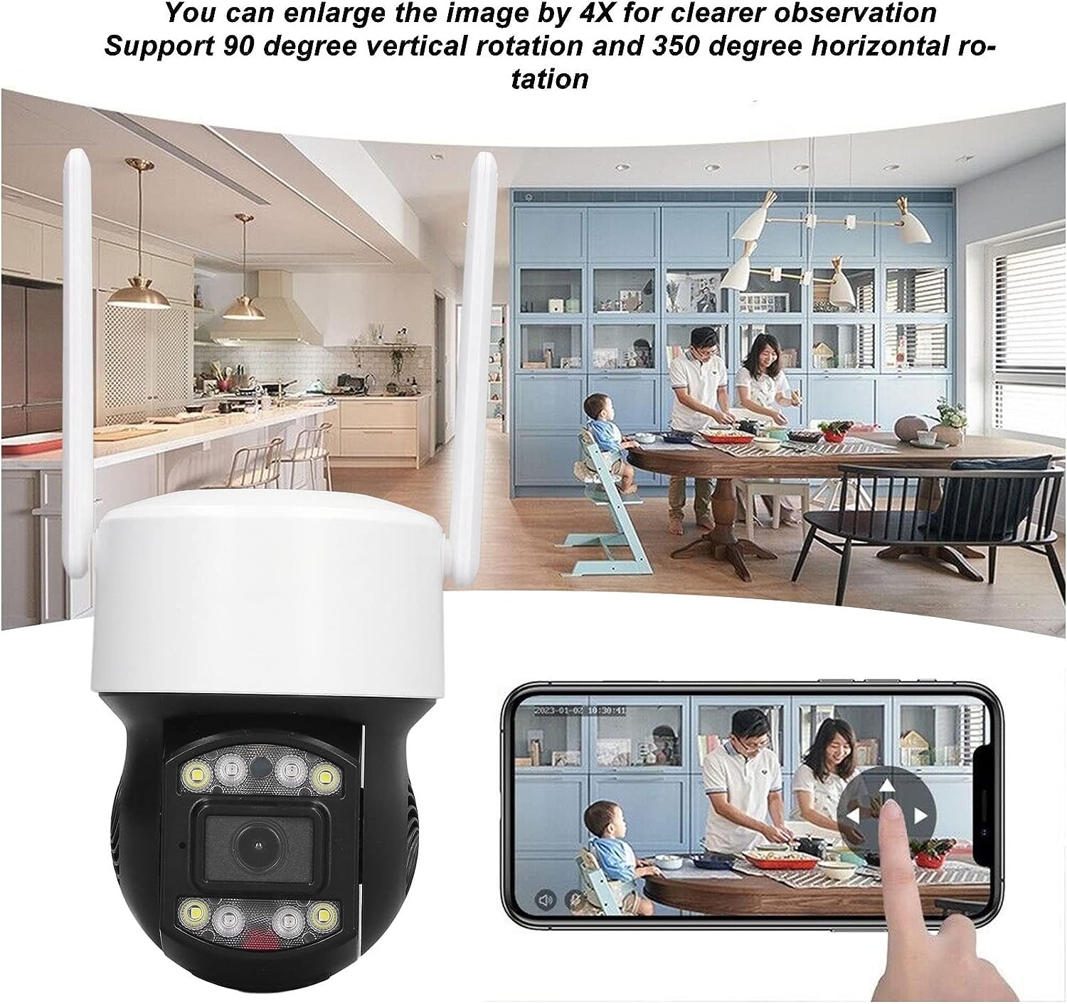 CÁMARA SEGURIDAD wifi ptz 360 exteriores 2mpx - Imagen 5