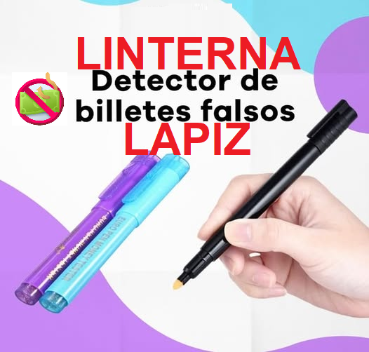 LAPIZ MAGICO Y LINTERNA UV DETECTOR DE BILLETES FALSOS 2X$25MIL - Imagen 3