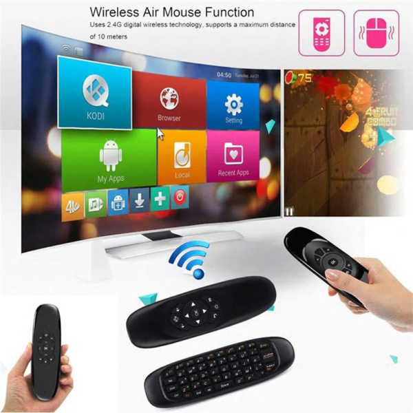 TECLADO Bluetooth para TV Air mouse con luces
