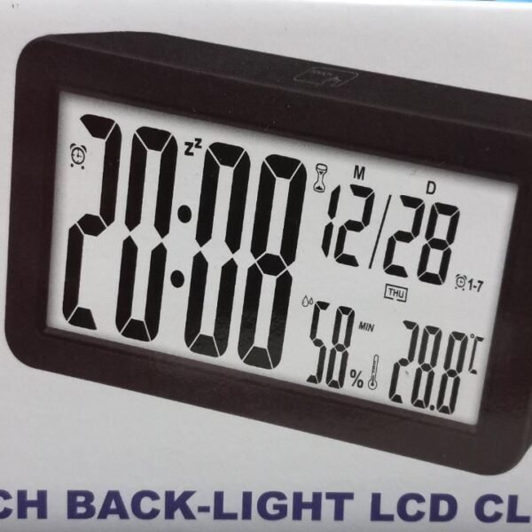 RELOJ led cristal con temperatura 17cmx10cm