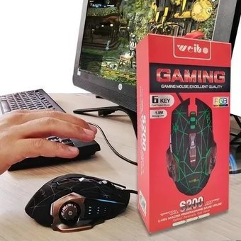 MOUSE Gamer X6-s200 6 botones con retroiluminacion