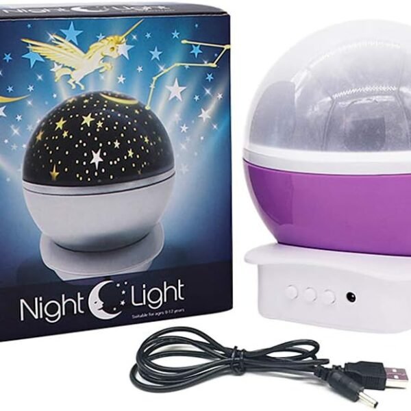 LAMPARA ESTRELLAS Usb proyector pegazo giratorio colores