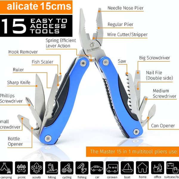 ALICATE MINI PINZA 15en1 multiuso 15cms
