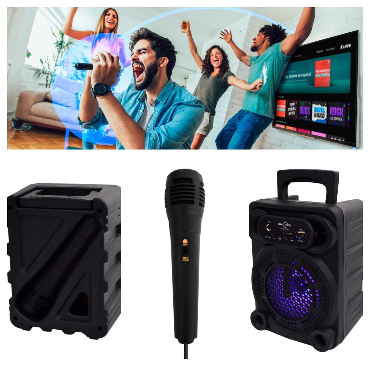 PARLANTE microfono 4ulg GTS1638 greatnice